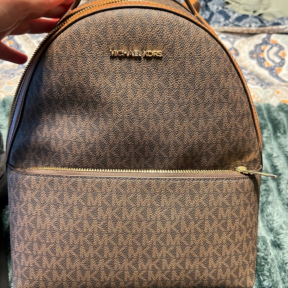 Michael Kors Signature Brown Backpack